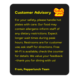 Customer Advisory Sign