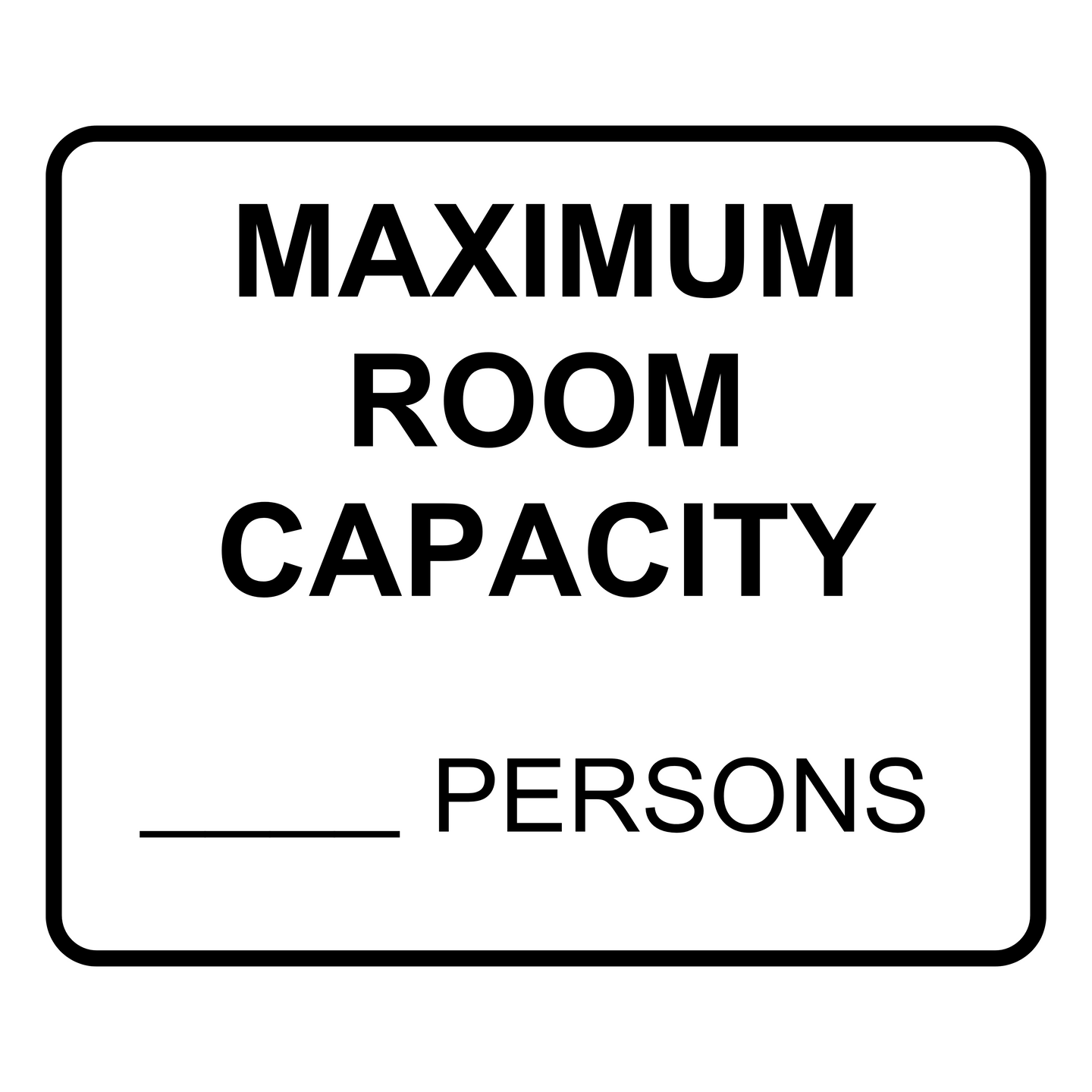 Room Capacity Sign
